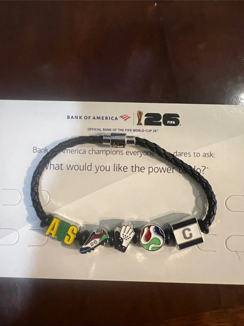 FIFA 26 Australia black, blue or red bracelet in small or large